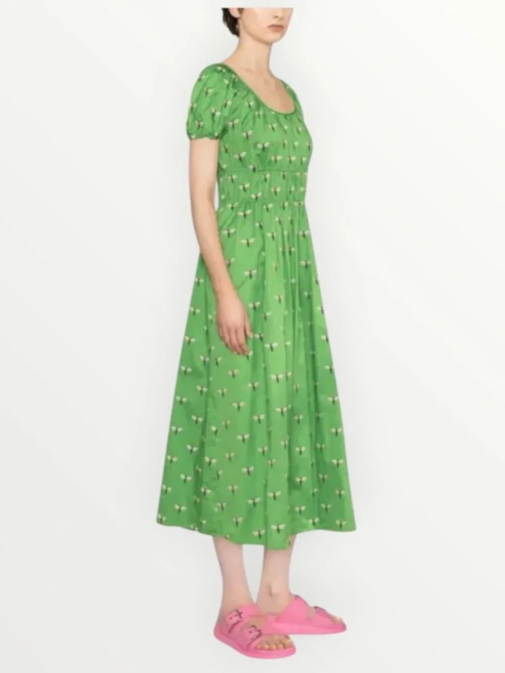 Kate Spade Dragonfly Riviera Midi Dress in Green